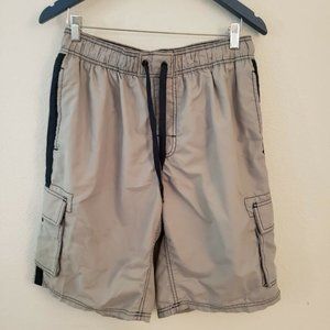 Kanu Surf Men's Barracuda Swim Trunks, Silver, L